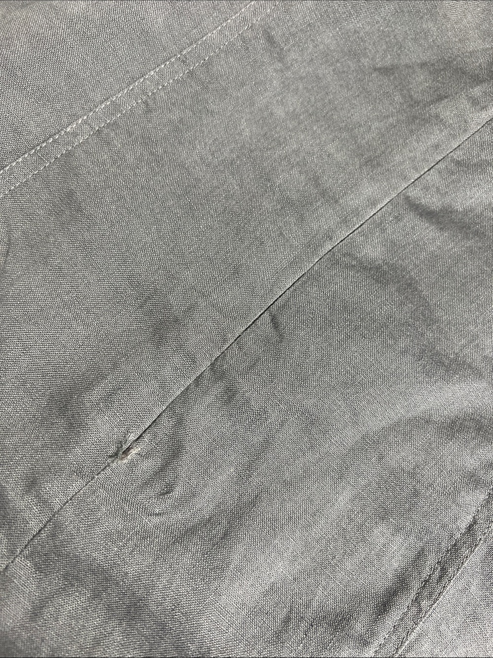 Animale Sz 8 Linen Dress Taupe/Gray Drop Waist Asymmetrical Hem Pockets - Picture 15 of 16